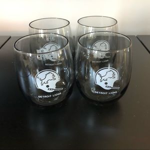 Vintage Detroit Lions Glasses (Set of 4)